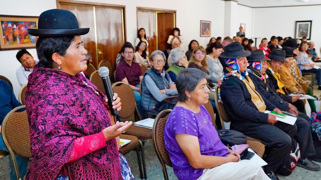 Visite d'une classe du jardin potager Huerto Orgánico Lak'a Uta (HOLU), La Paz, Bolivie.