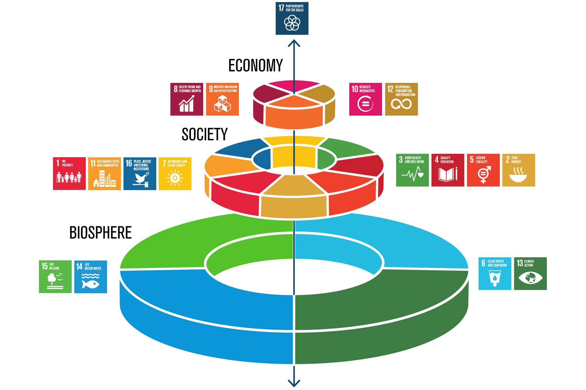 Graph: Healthy biosphere as basis for SDG