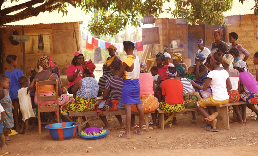 Meeting with women in a village in Port Loko, Sierra Leone